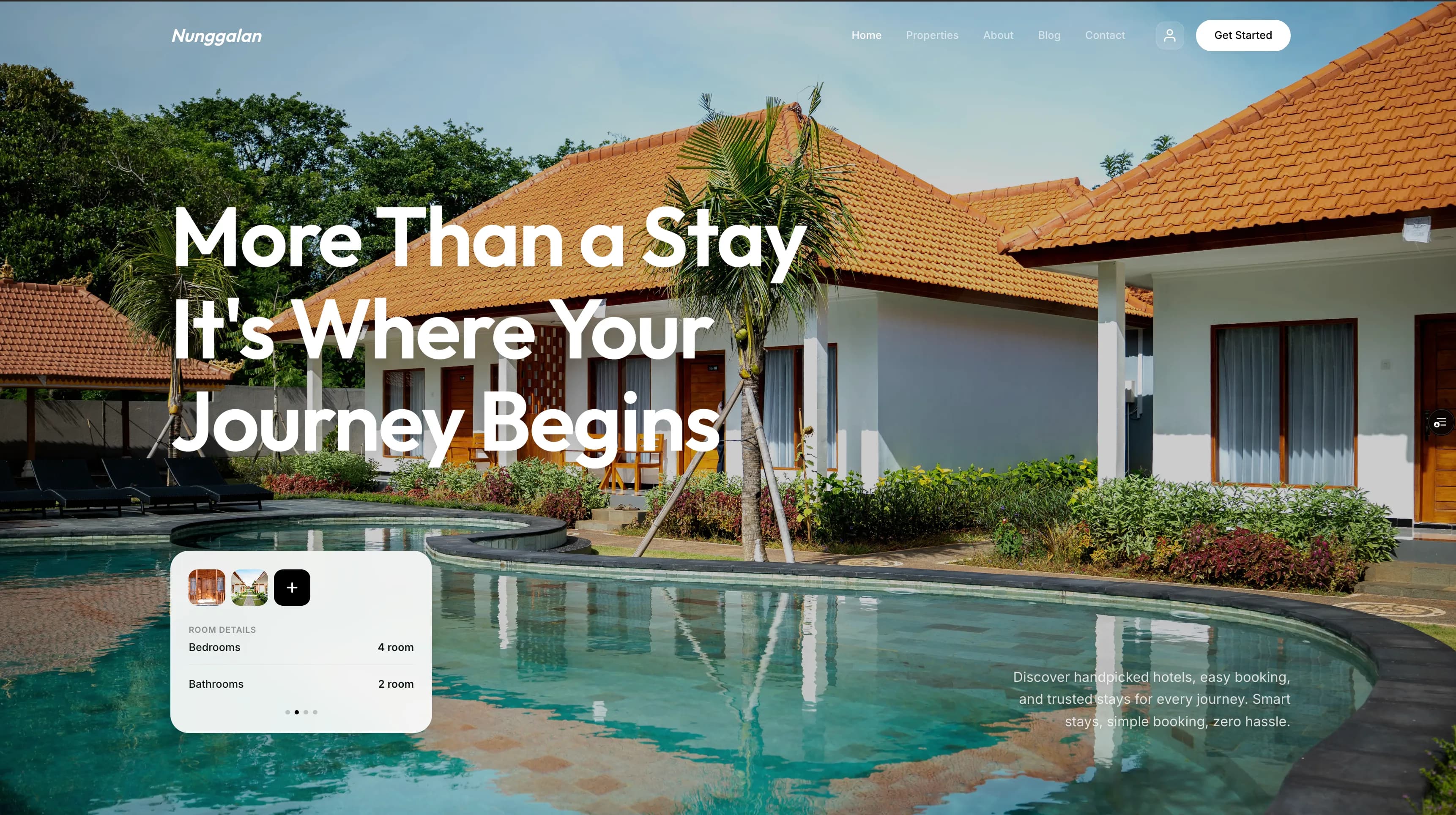 Example Bali villa website